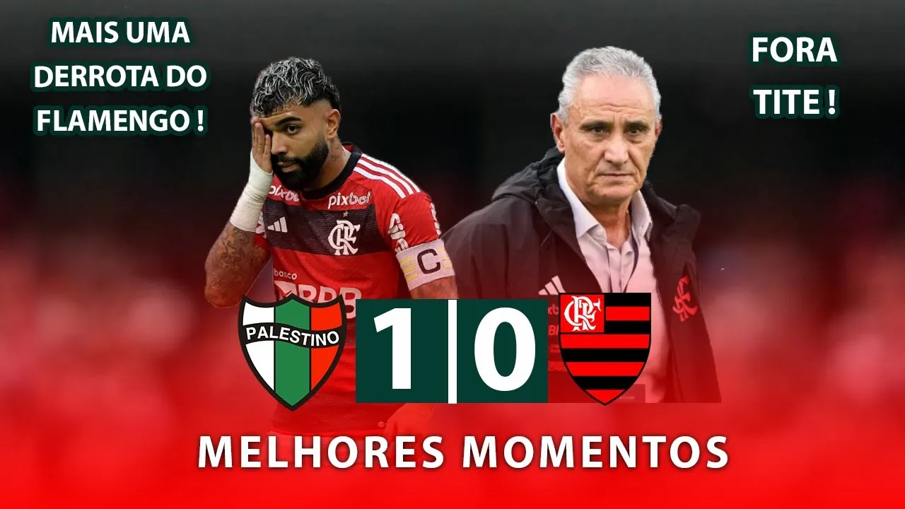 Imagem ilustrativa da notícia Flamengo perde pro Palestino e se complica na Libertadores