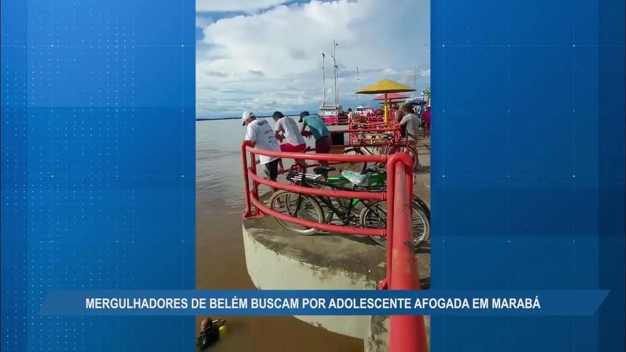 Imagem ilustrativa da notícia Vídeo: mergulhadores de Belém buscam por adolescente afogada