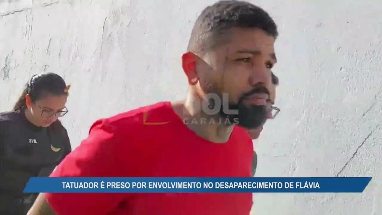 Imagem ilustrativa da notícia Vídeo: tatuador é preso por envolvimento no sumiço de Flávia  