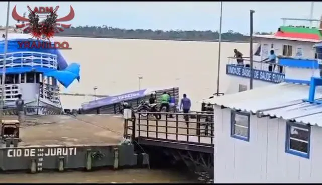Imagem ilustrativa da notícia Vídeo: porto de passageiros afunda na orla de Juruti