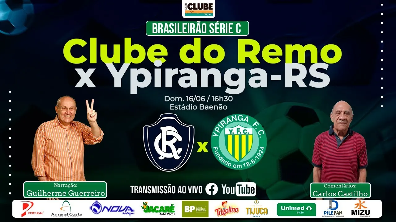 Imagem ilustrativa da notícia Tem Jogo na Clube e no DOL: ouça Remo x Ypiranga-RS