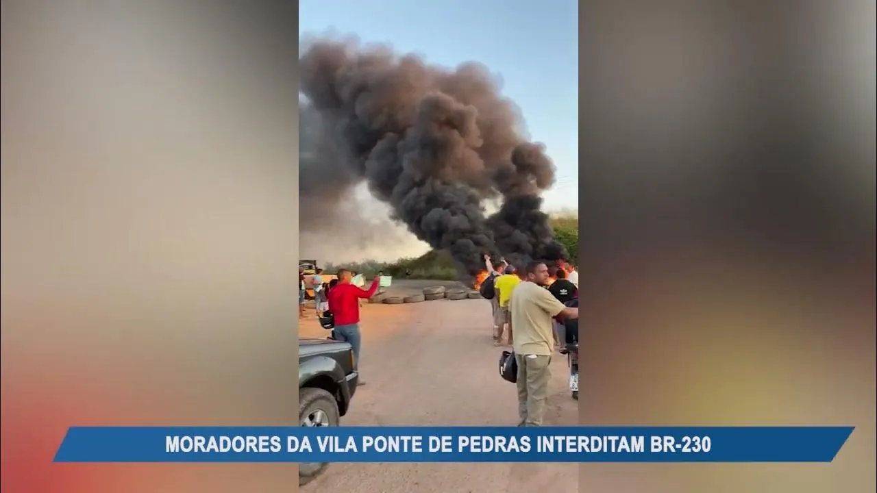 Imagem ilustrativa da notícia Protesto bloqueia BR-230 em Ponta de Pedras