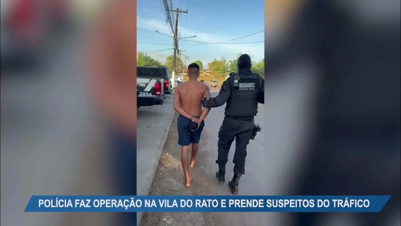Imagem ilustrativa da notícia Vídeo: Polícia faz operação e prende traficantes em Marabá