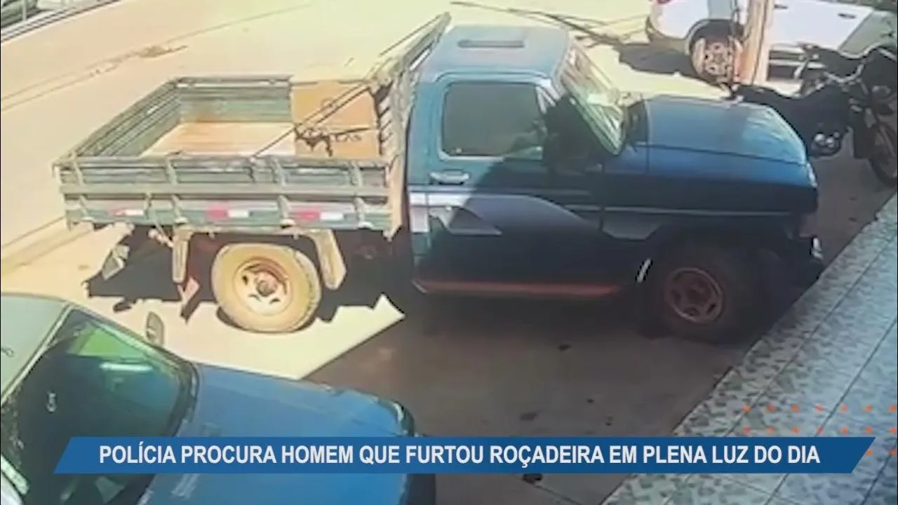 Imagem ilustrativa da notícia Veja o momento em que homem furta roçadeira de veículo!