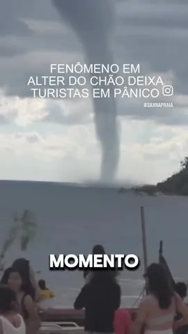 Imagem ilustrativa da notícia Vídeo: tromba d'água assusta em praia de Santarém 