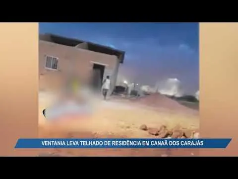 Imagem ilustrativa da notícia Vídeo: veja o momento em que ventania leva telhado de casa