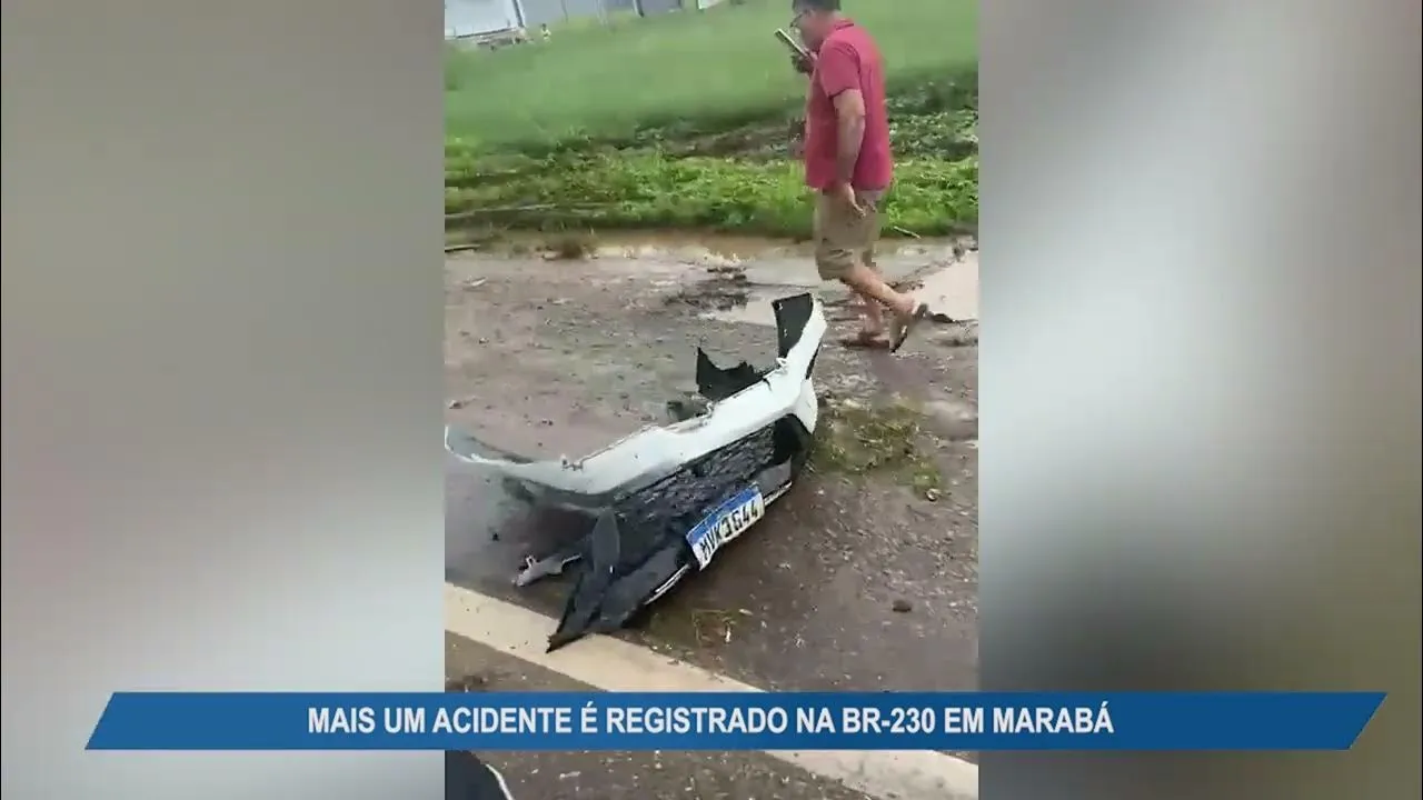 Imagem ilustrativa da notícia Vídeo: colisão de veículos resulta em acidente na BR-230