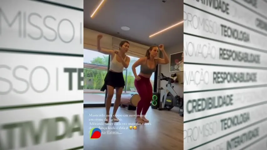 Imagem ilustrativa da notícia Vídeo: Paolla Oliveira surge treinando passos de carimbó