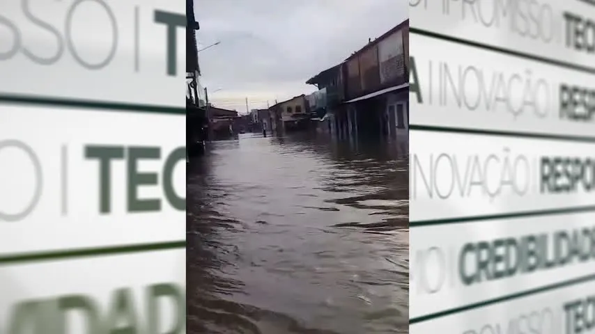 Imagem ilustrativa da notícia Chuva forte alaga Capanema e causa enormes transtornos