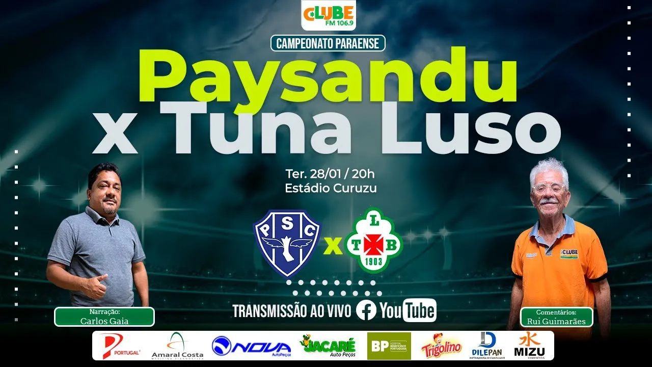 Imagem ilustrativa da notícia Tem Jogo no DOL! ouça o clássico Paysandu X Tuna