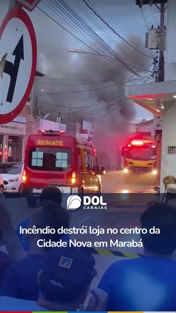 Imagem ilustrativa da notícia Vídeo: incêndio destrói depósito em centro comercial de Marabá