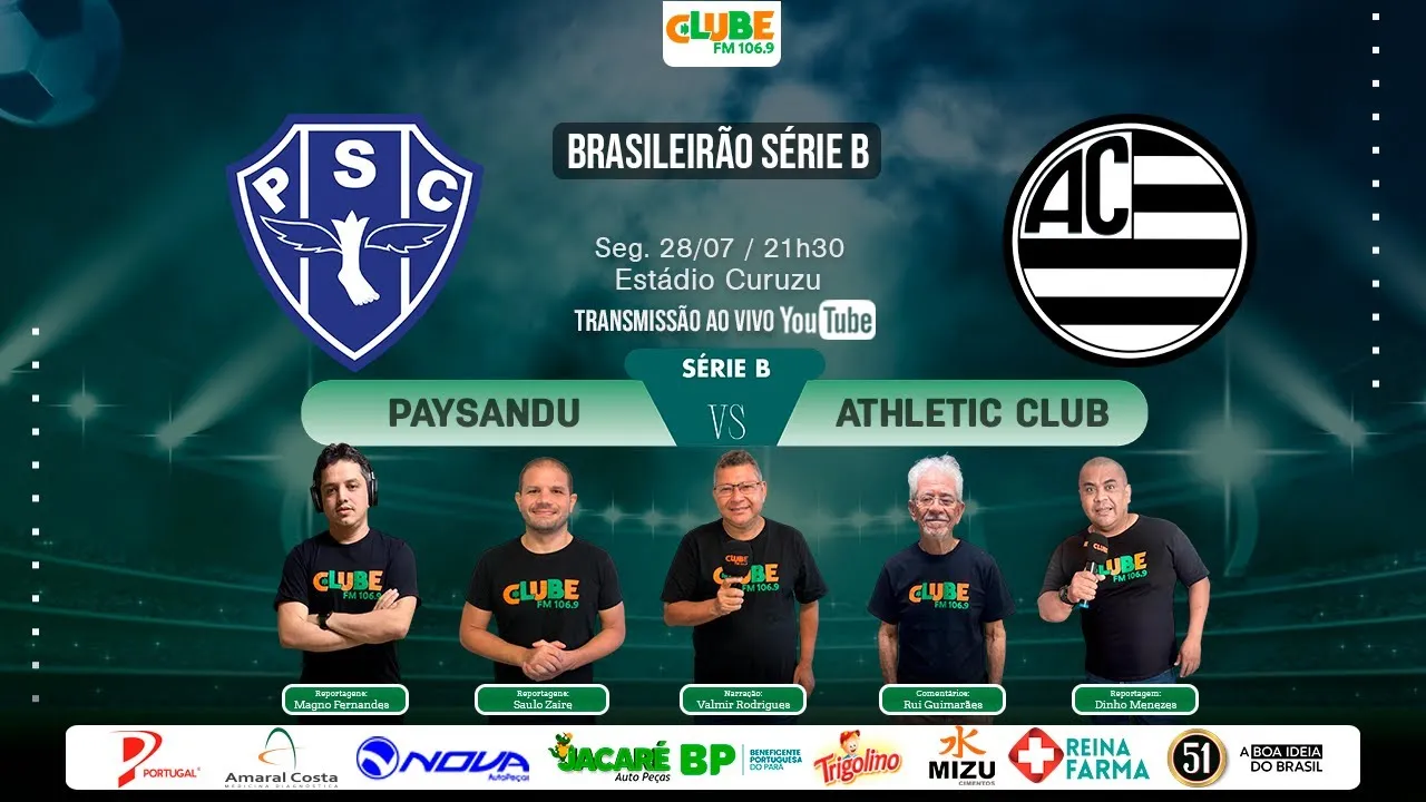 Imagem ilustrativa da notícia Tem Jogo no DOL e na Clube: ouça Paysandu x Athletic