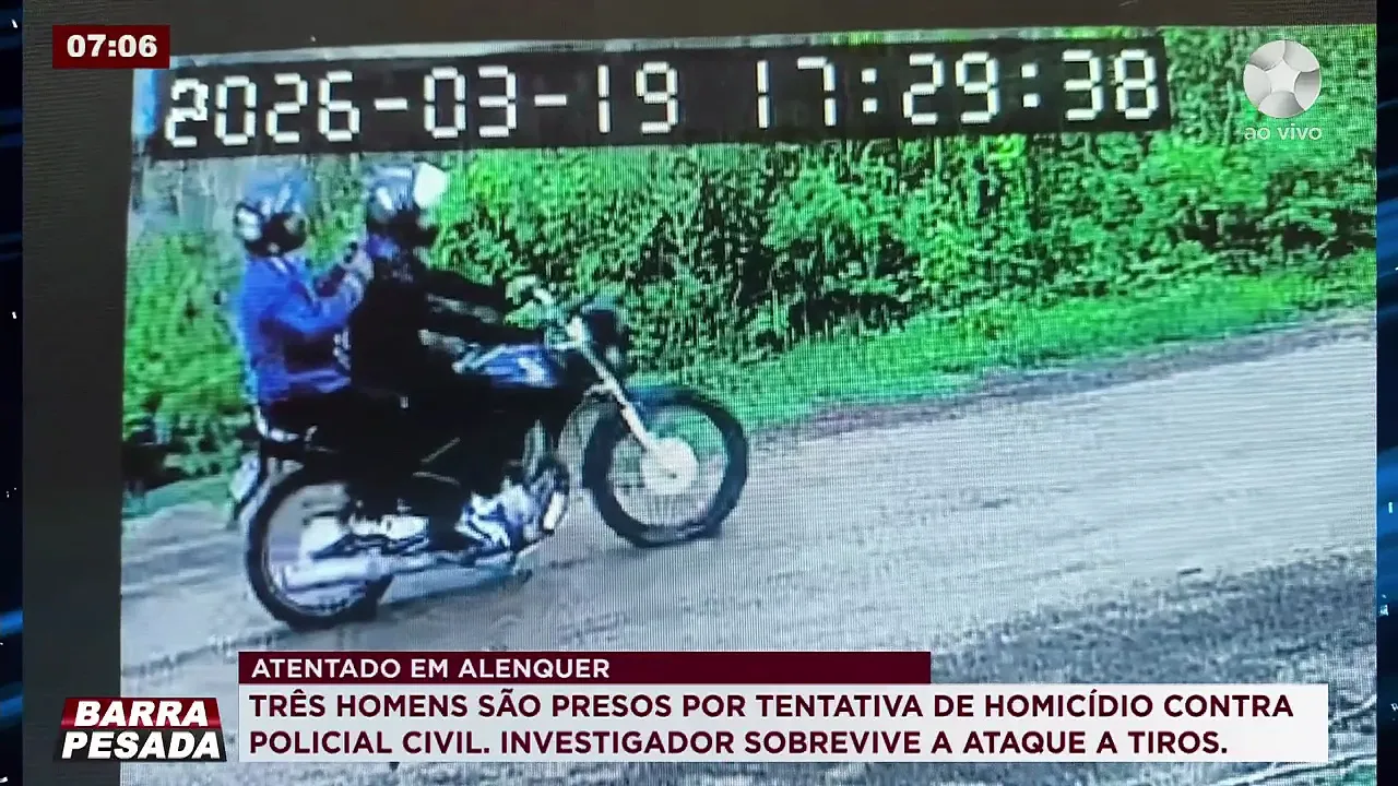 Imagem ilustrativa do vídeo: VÍDEO: Suspeitos são presos após atentado contra policial em Alenquer