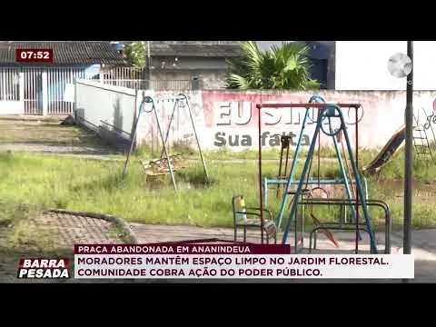 Imagem ilustrativa do vídeo: ANANINDEUA: Moradores mantêm praça abandonada