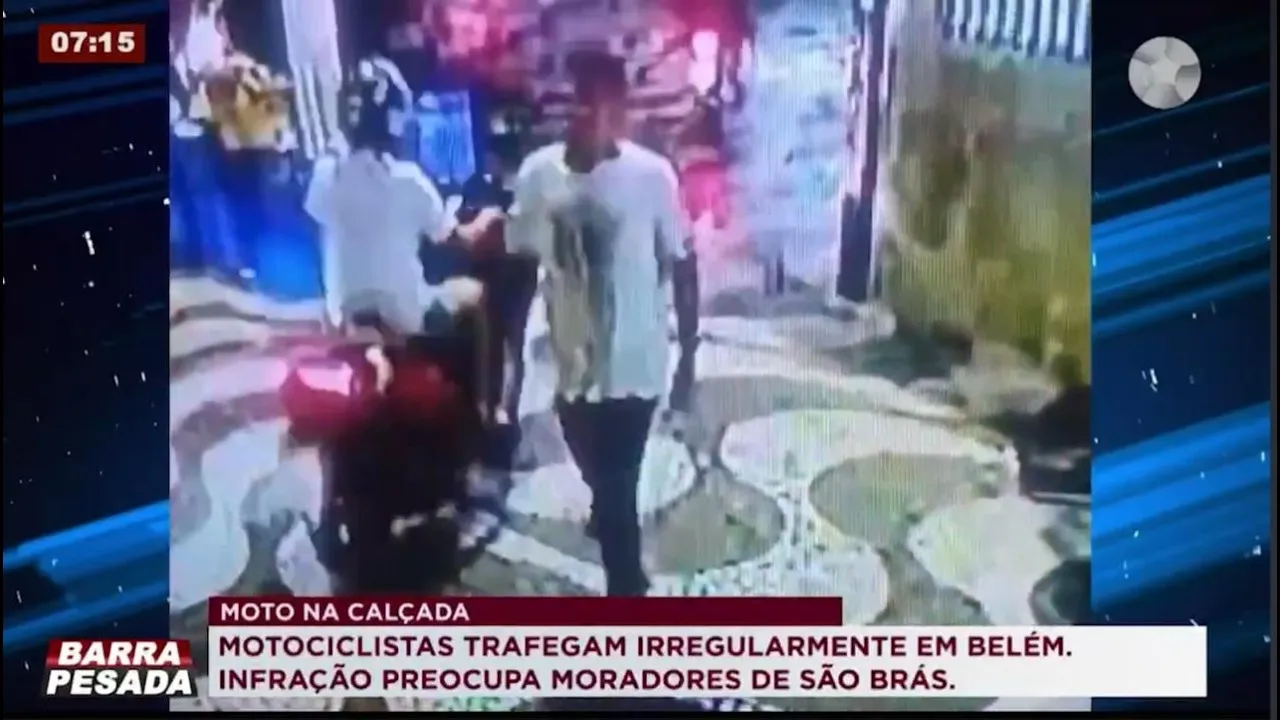 Imagem ilustrativa da notícia: Égua, até quando? Motocicletas invadem calçada em Belém