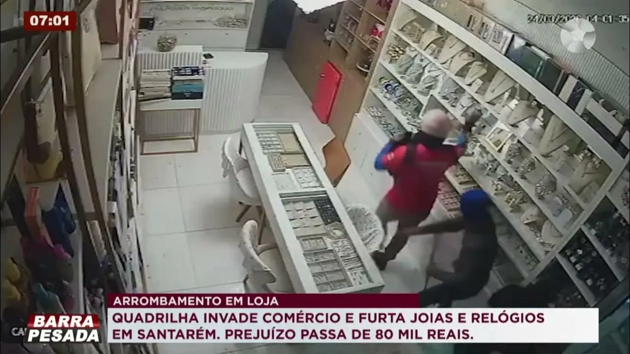 Imagem ilustrativa da notícia: Quadrilha invade loja e leva joias em Santarém