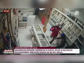 Dol Play - Imagem ilustrativa da notícia: Quadrilha invade loja e leva joias em Santarém