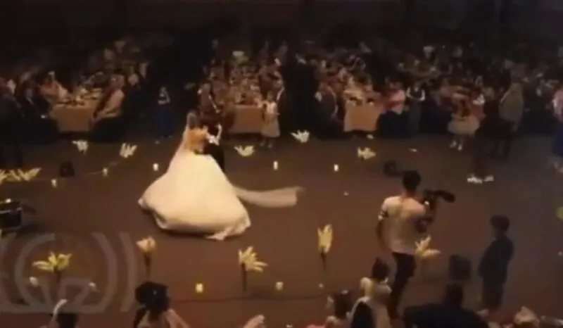 Imagem ilustrativa da notícia Vídeo mostra como o incêndio destruiu casamento no Iraque