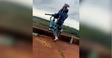 Imagem ilustrativa da notícia Vídeo: veja a prisão de envolvidos na morte de moça em salto sem corda