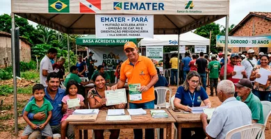 Imagem ilustrativa da notícia Mutirão da Emater leva crédito e cidadania à zona rural de Marabá