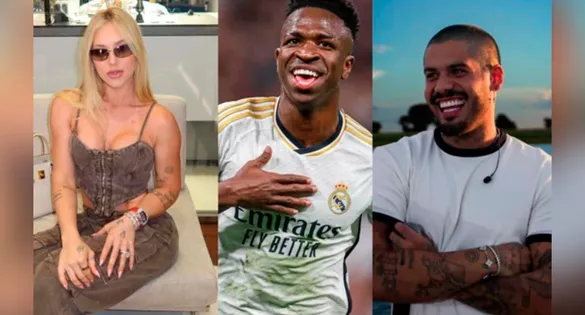 O atacante Vini Jr. em pronunciamento oficial na internet; termo "fica bem" virou piada nas redes sociais.