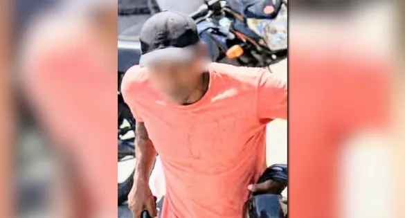 Bruno Batista Assunção, apontado pela Polícia Militar como executor do feminicídio, foi localizado no Brejo do Meio após horas de buscas.