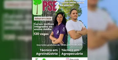 Imagem ilustrativa da notícia IFPA abre 120 vagas gratuitas em cursos em Marabá
