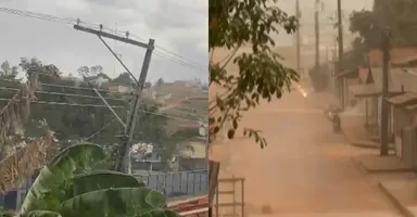 Imagem ilustrativa da notícia Ventos fortes causam queda de energia em Rondon do Pará