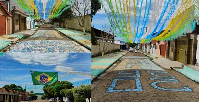 Imagem ilustrativa da notícia Bairros de Conceição do Araguaia pintam as ruas de verde e amarelo