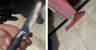 Imagem ilustrativa da notícia Mulher é presa após tentar matar companheiro com faca