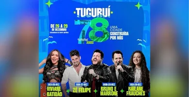 Imagem ilustrativa da notícia Os shows que marcaram os 78 anos de Tucuruí!