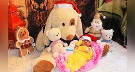 Imagem ilustrativa da notícia Hospital promove ensaio natalino com recém-nascidos internados