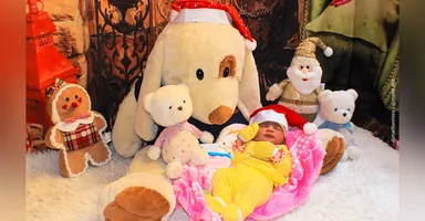 Imagem ilustrativa da notícia Hospital promove ensaio natalino com recém-nascidos internados